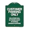 Signmission Customer Parking Violators Towed Away Vehicle Owners Expense Alum Sign, 24" L, 18" H, GW-1824-24202 A-DES-GW-1824-24202 - alternate 1
